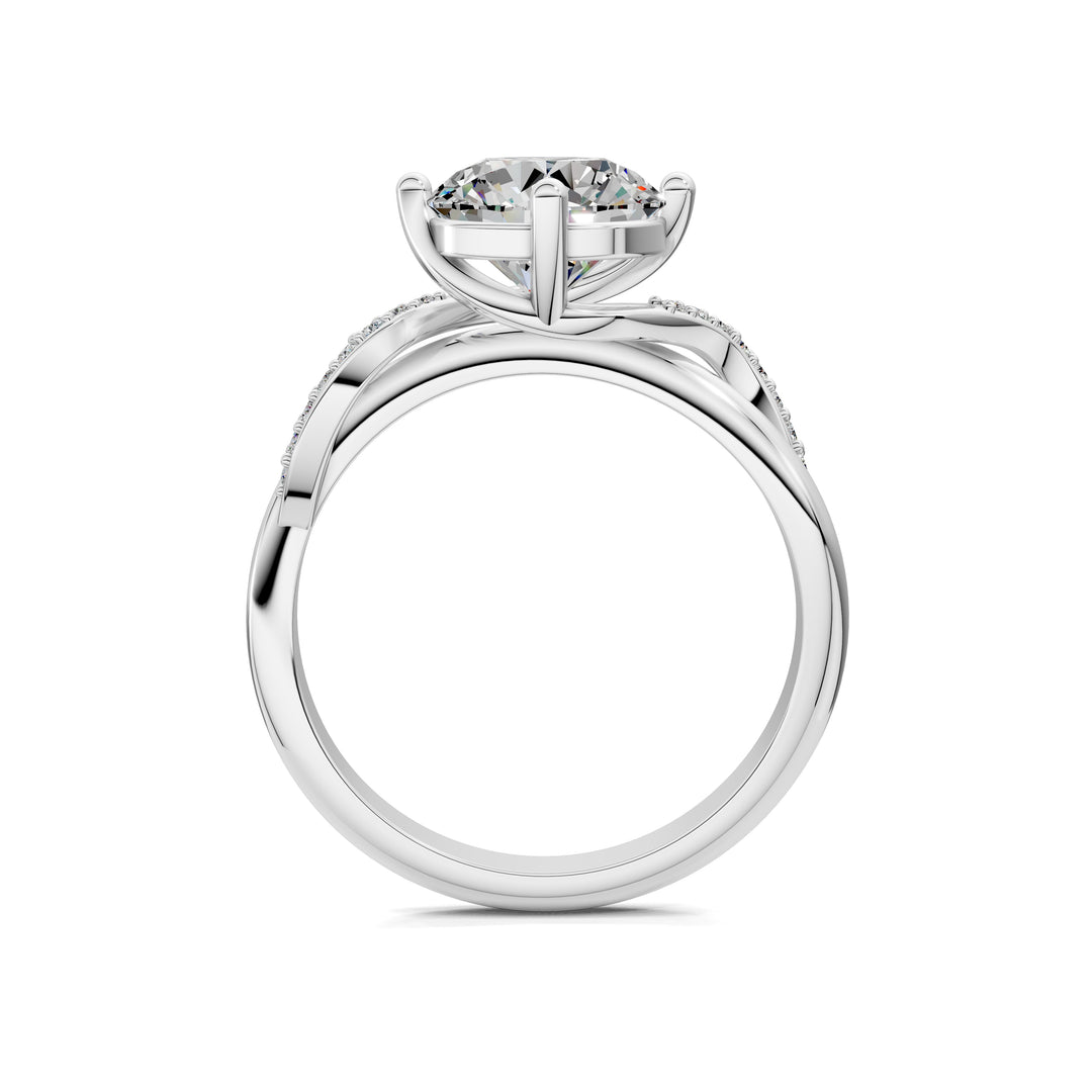 Morgan Twisted Pave Engagement Ring