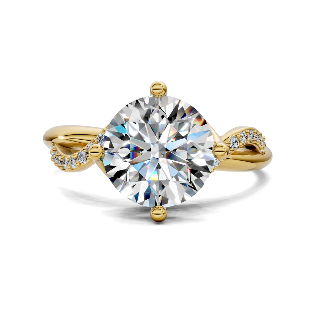 Morgan Twisted Pave Engagement Ring
