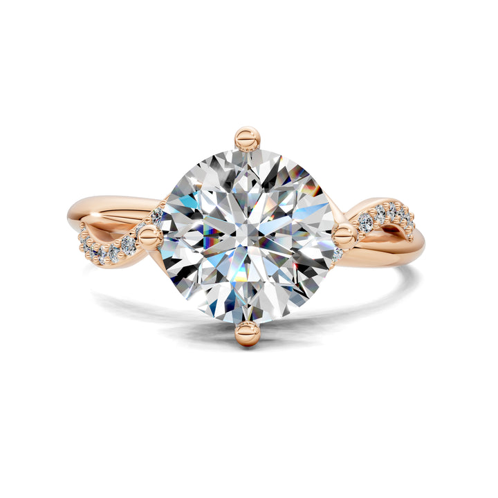 Morgan Twisted Pave Engagement Ring