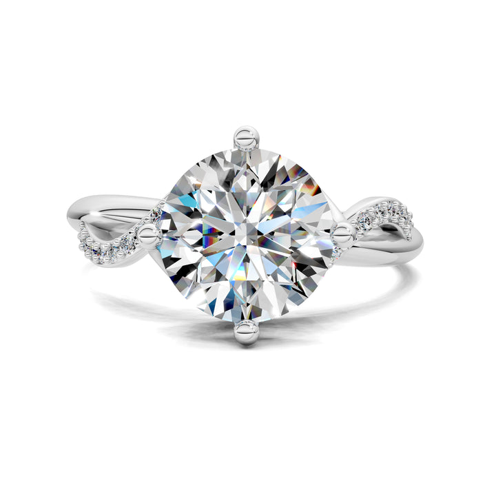 Morgan Twisted Pave Engagement Ring