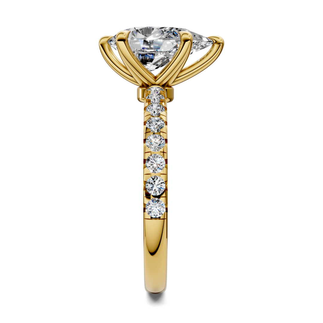 Tessa Scalloped Pavé Ring