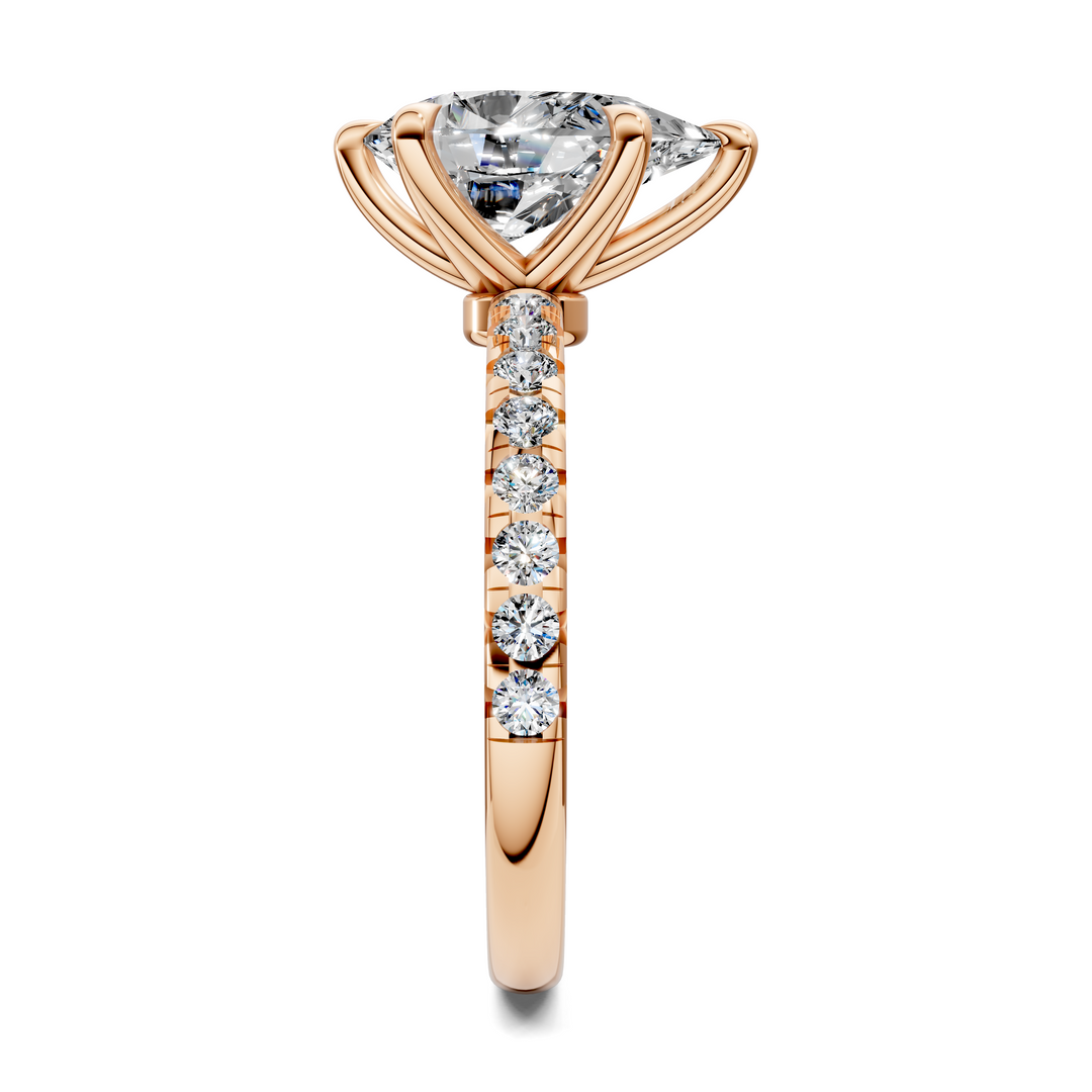 Tessa Scalloped Pavé Ring