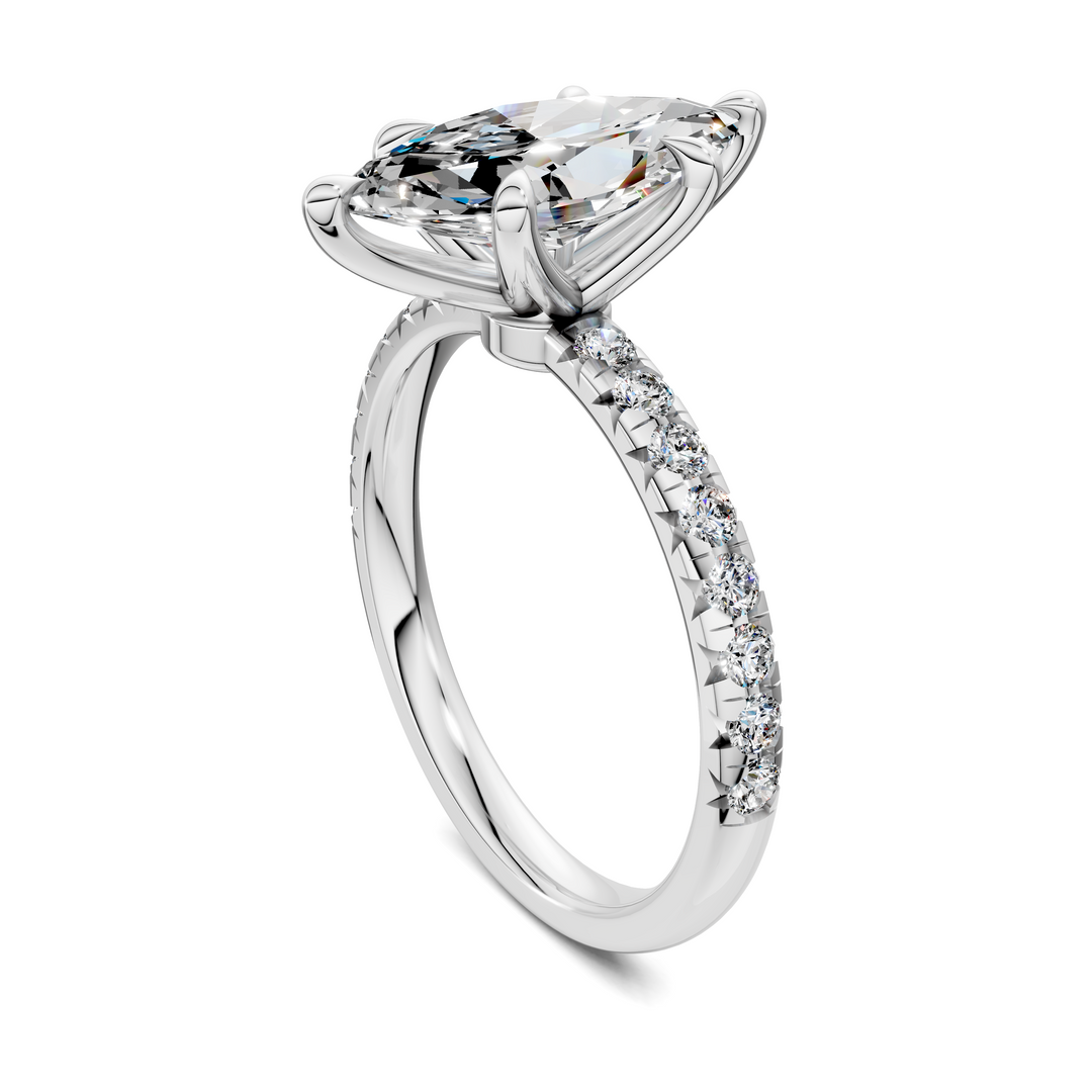 Tessa Scalloped Pavé Ring