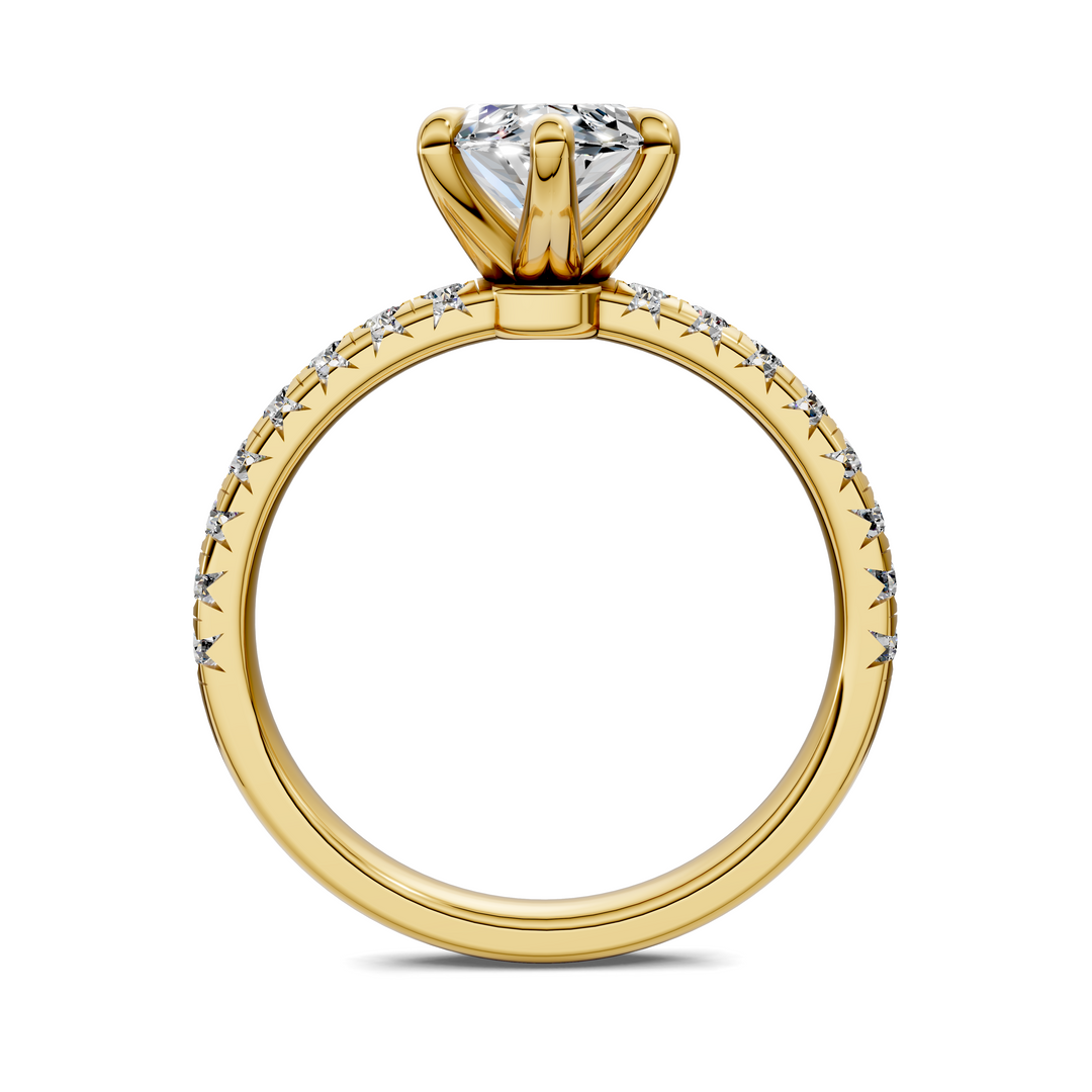 Tessa Scalloped Pavé Ring