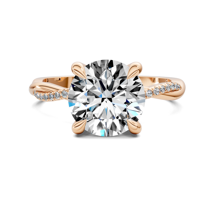 Yvette Scalloped twisted Pavé Ring