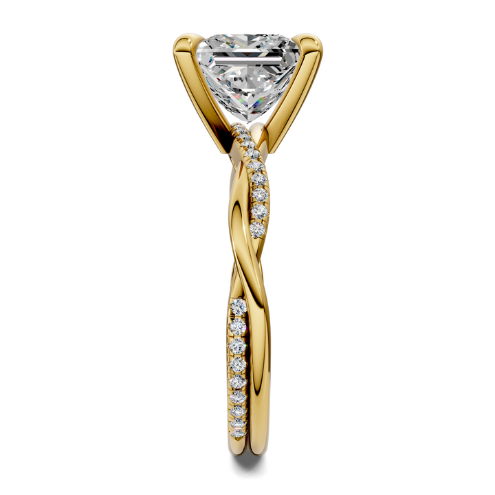 Yvette Scalloped twisted Pavé Ring Setting