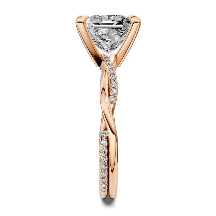 Yvette Scalloped twisted Pavé Ring