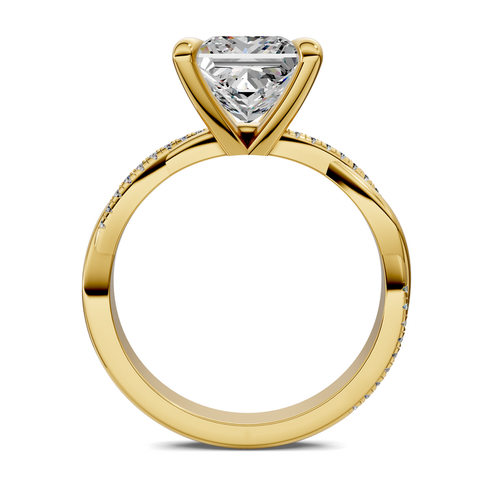 Yvette Scalloped twisted Pavé Ring