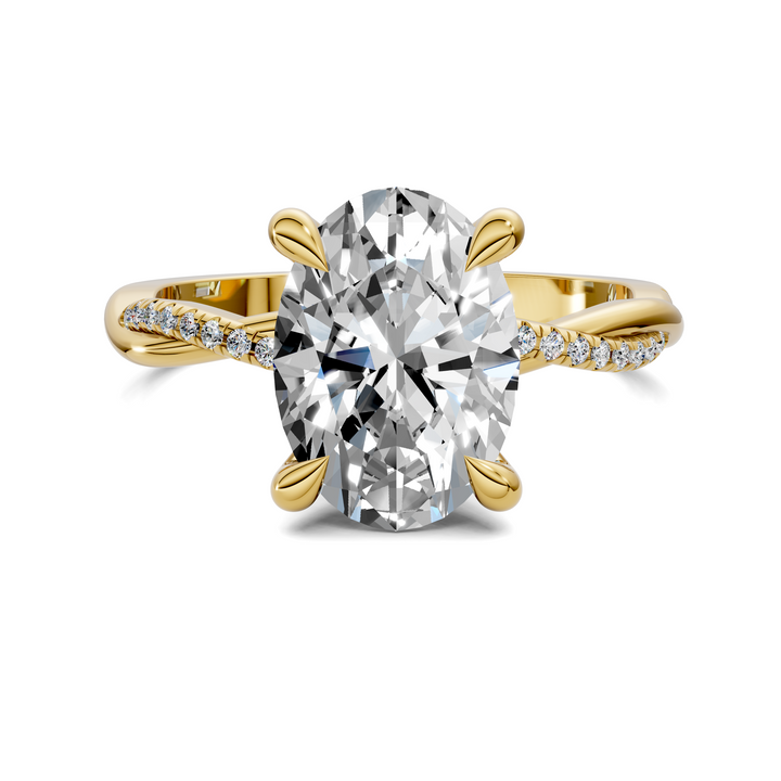 Yvette Scalloped twisted Pavé Ring Setting