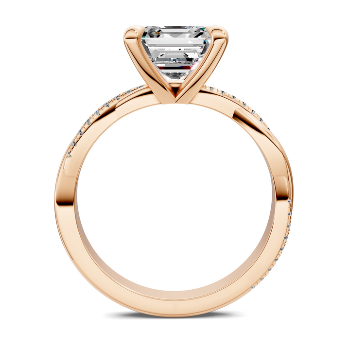 Yvette Scalloped twisted Pavé Ring