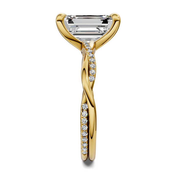 Yvette Scalloped twisted Pavé Ring