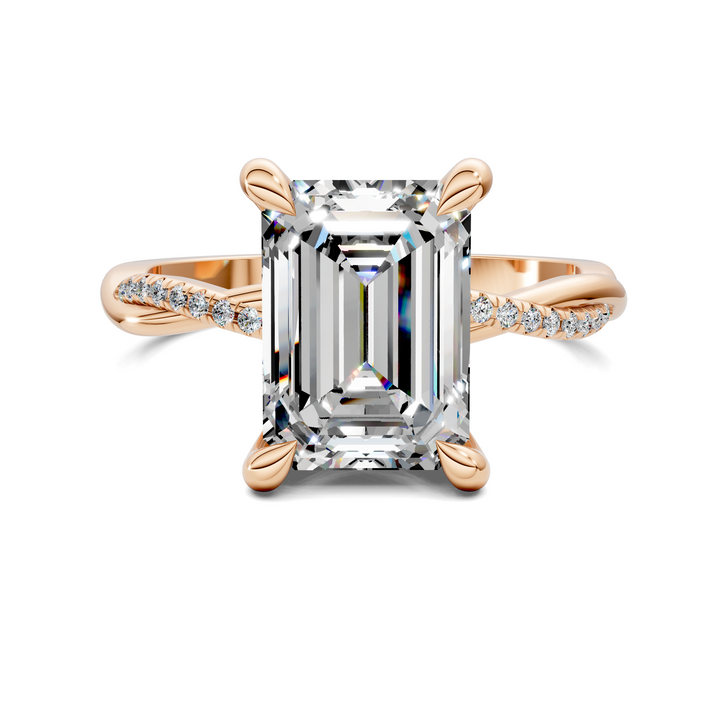 Yvette Scalloped twisted Pavé Ring