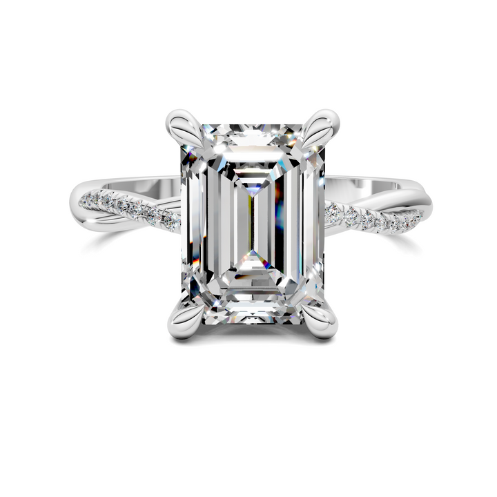 Yvette Scalloped twisted Pavé Ring