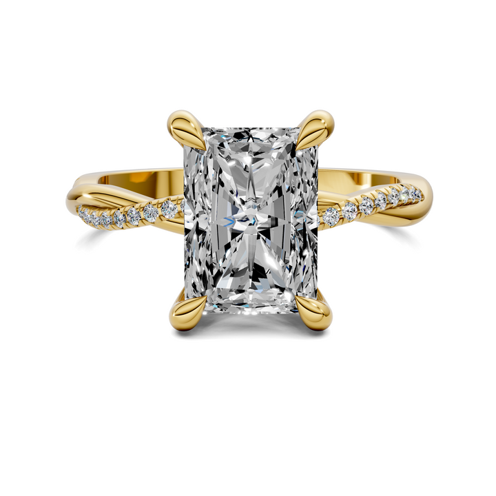 Yvette Scalloped twisted Pavé Ring