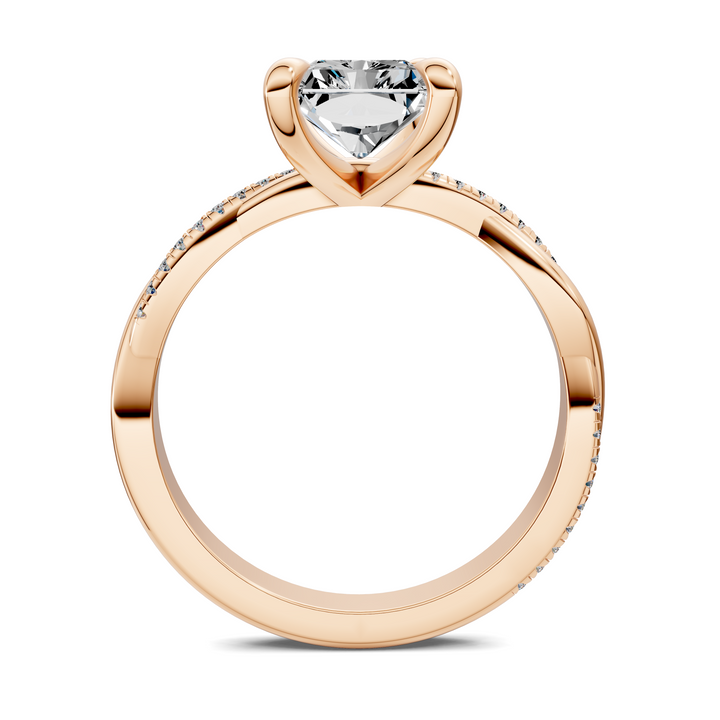 Yvette Scalloped twisted Pavé Ring