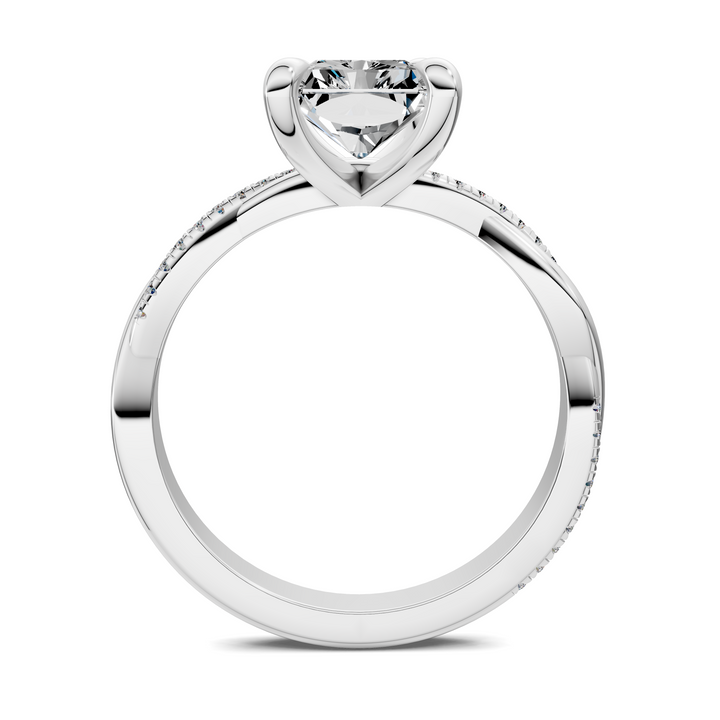Yvette Scalloped twisted Pavé Ring