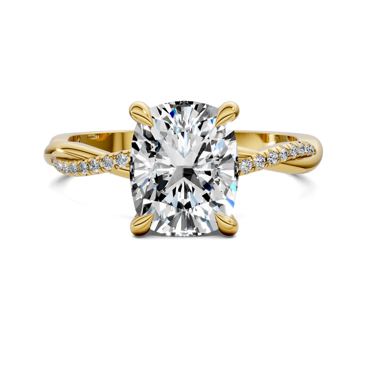 Yvette Scalloped twisted Pavé Ring
