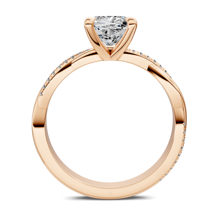 Yvette Scalloped twisted Pavé Ring