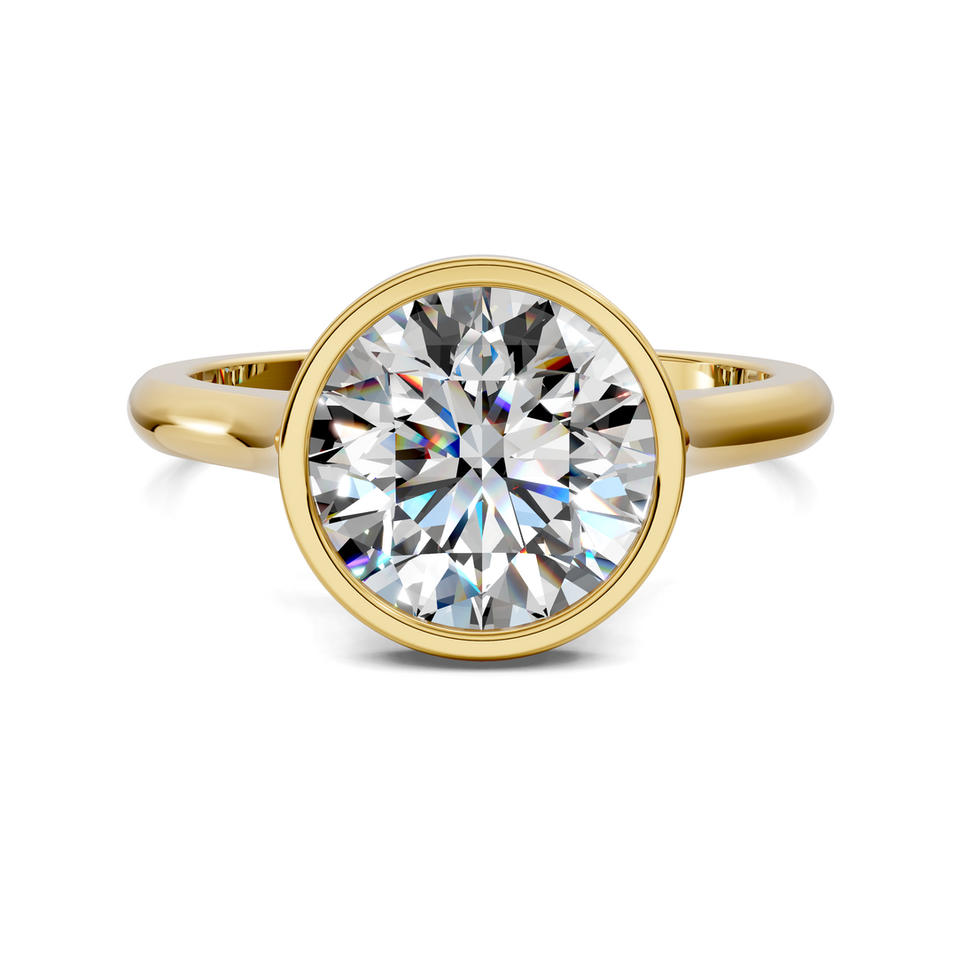 Sandra Bezel Cathedral Solitaire Ring