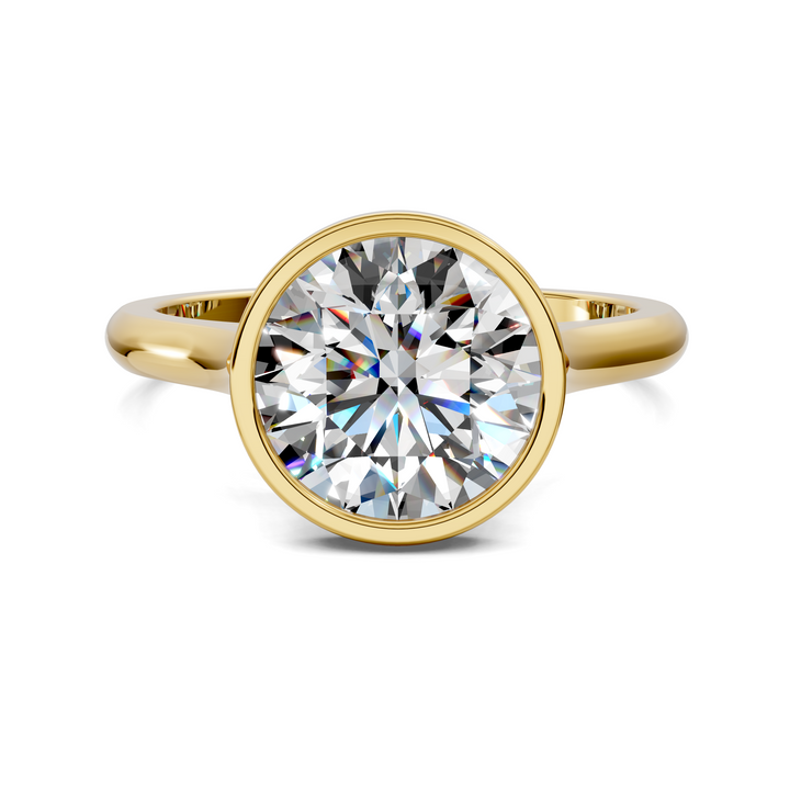 Sandra Bezel Cathedral Solitaire Ring