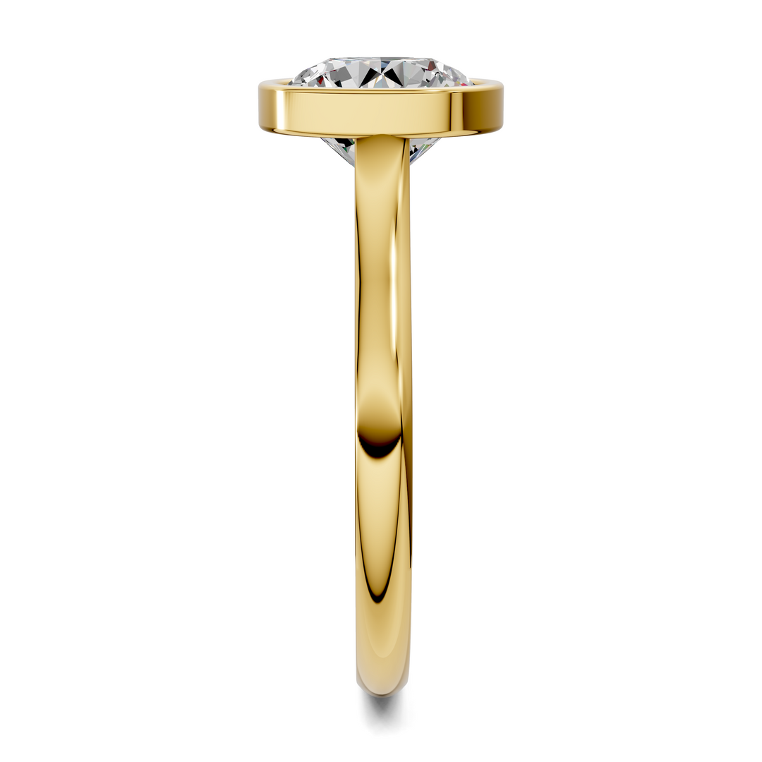 Sandra Bezel Cathedral Solitaire Ring