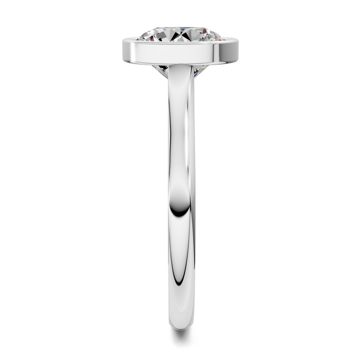 Sandra Bezel Cathedral Solitaire Ring