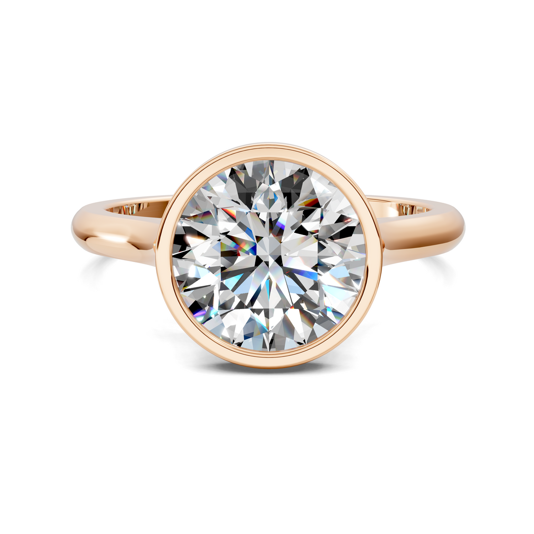 Sandra Bezel Cathedral Solitaire Ring