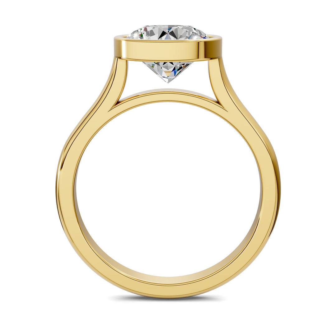 Sandra Bezel Cathedral Solitaire Ring