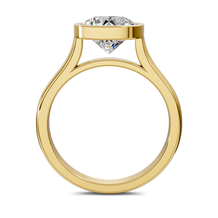 Sandra Bezel Cathedral Solitaire Ring