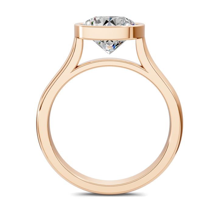 Sandra Bezel Cathedral Solitaire Ring
