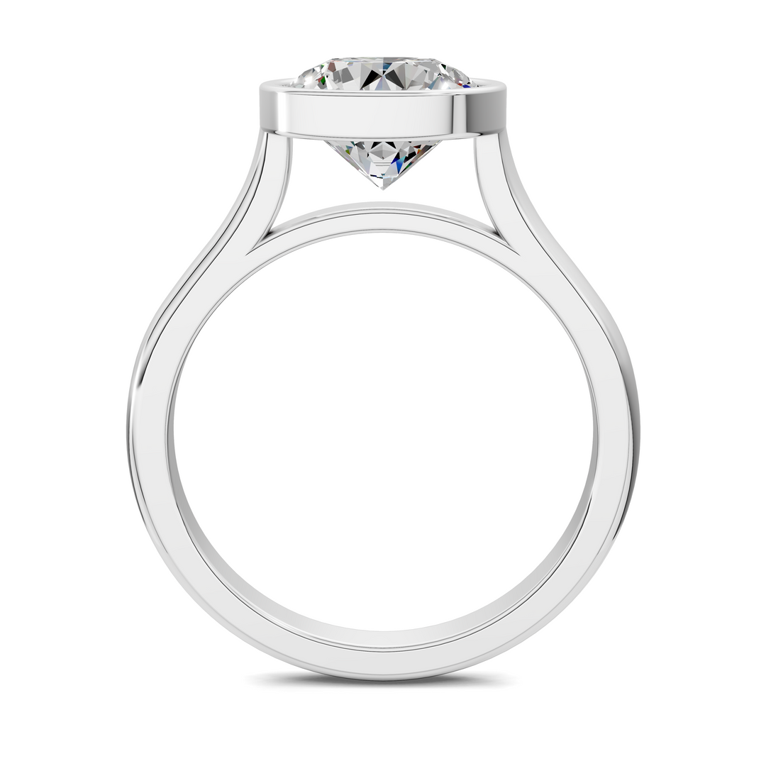 Sandra Bezel Cathedral Solitaire Ring