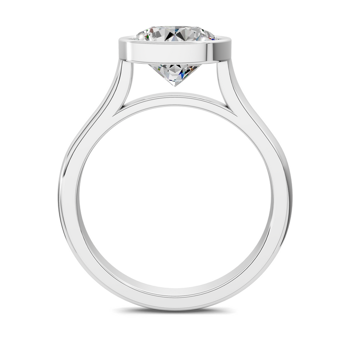Sandra Bezel Cathedral Solitaire Ring