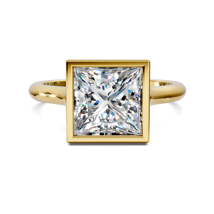 Sandra Bezel Cathedral Solitaire Ring