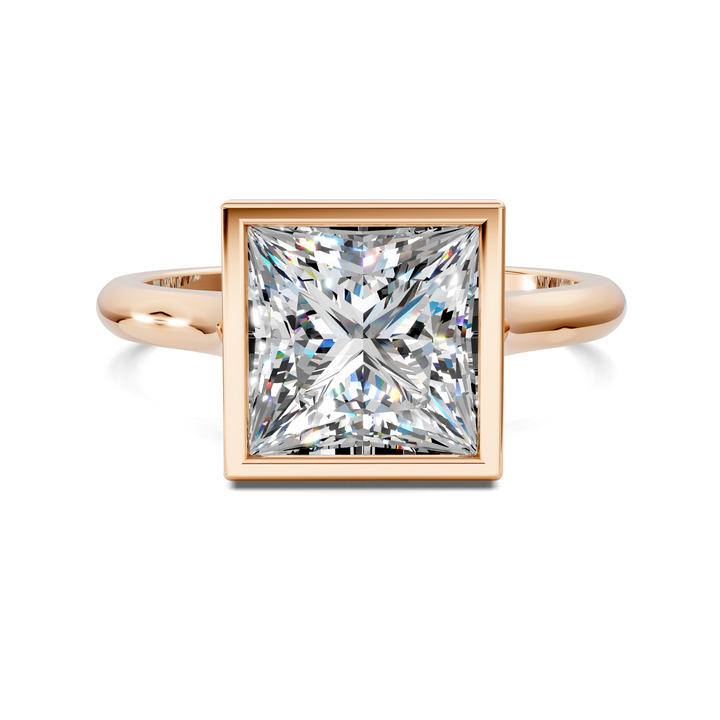 Sandra Bezel Cathedral Solitaire Ring