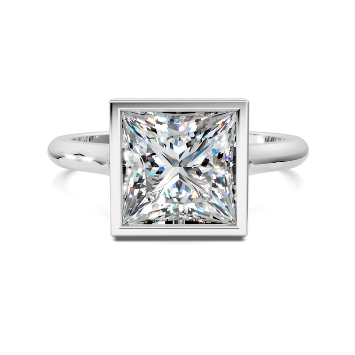Sandra Bezel Cathedral Solitaire Ring
