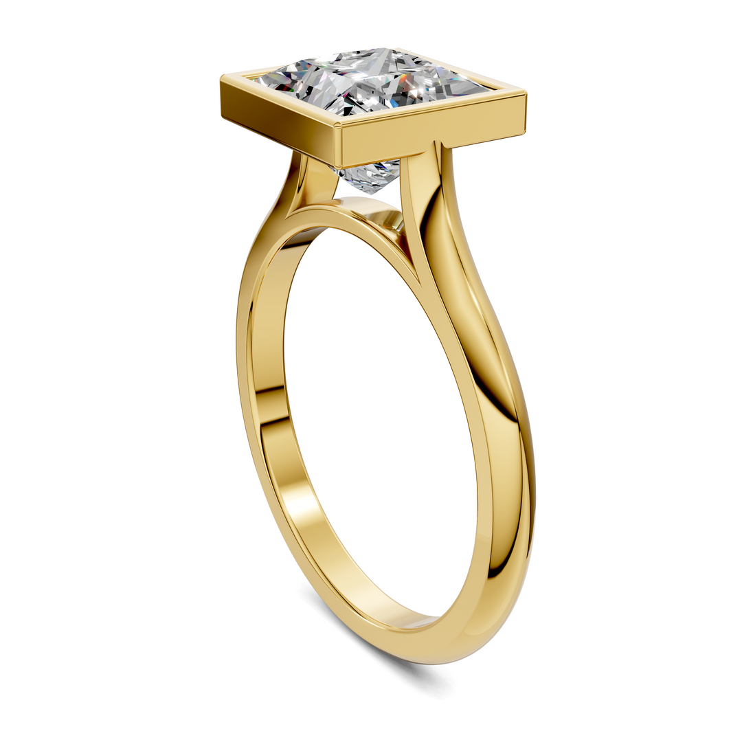 Sandra Bezel Cathedral Solitaire Ring