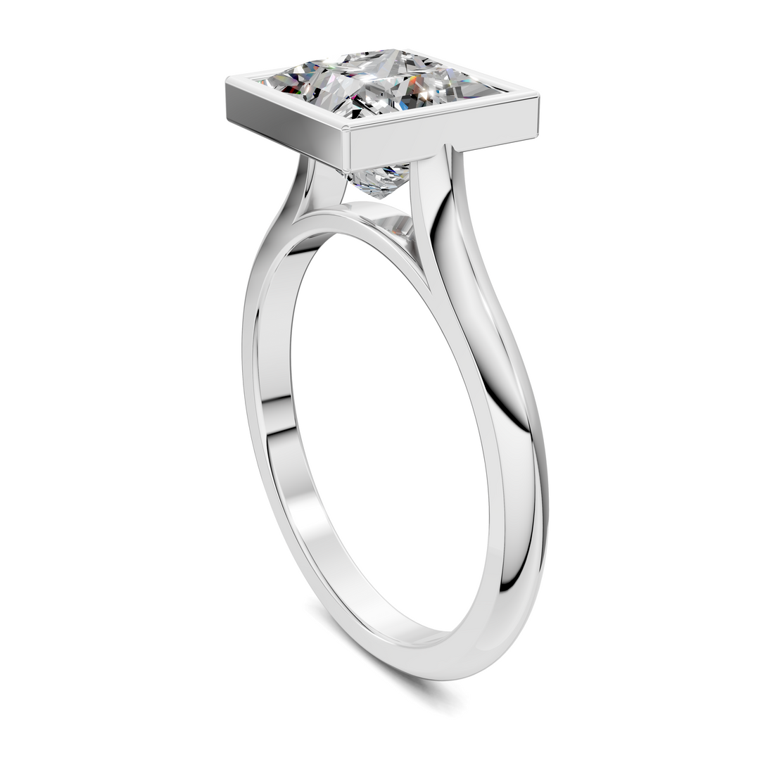 Sandra Bezel Cathedral Solitaire Ring