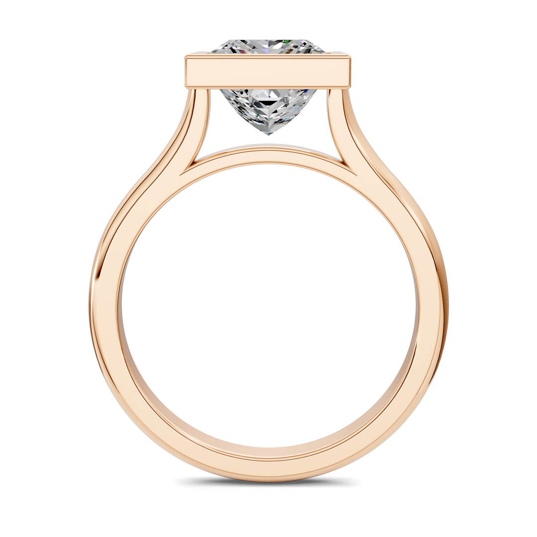 Sandra Bezel Cathedral Solitaire Ring