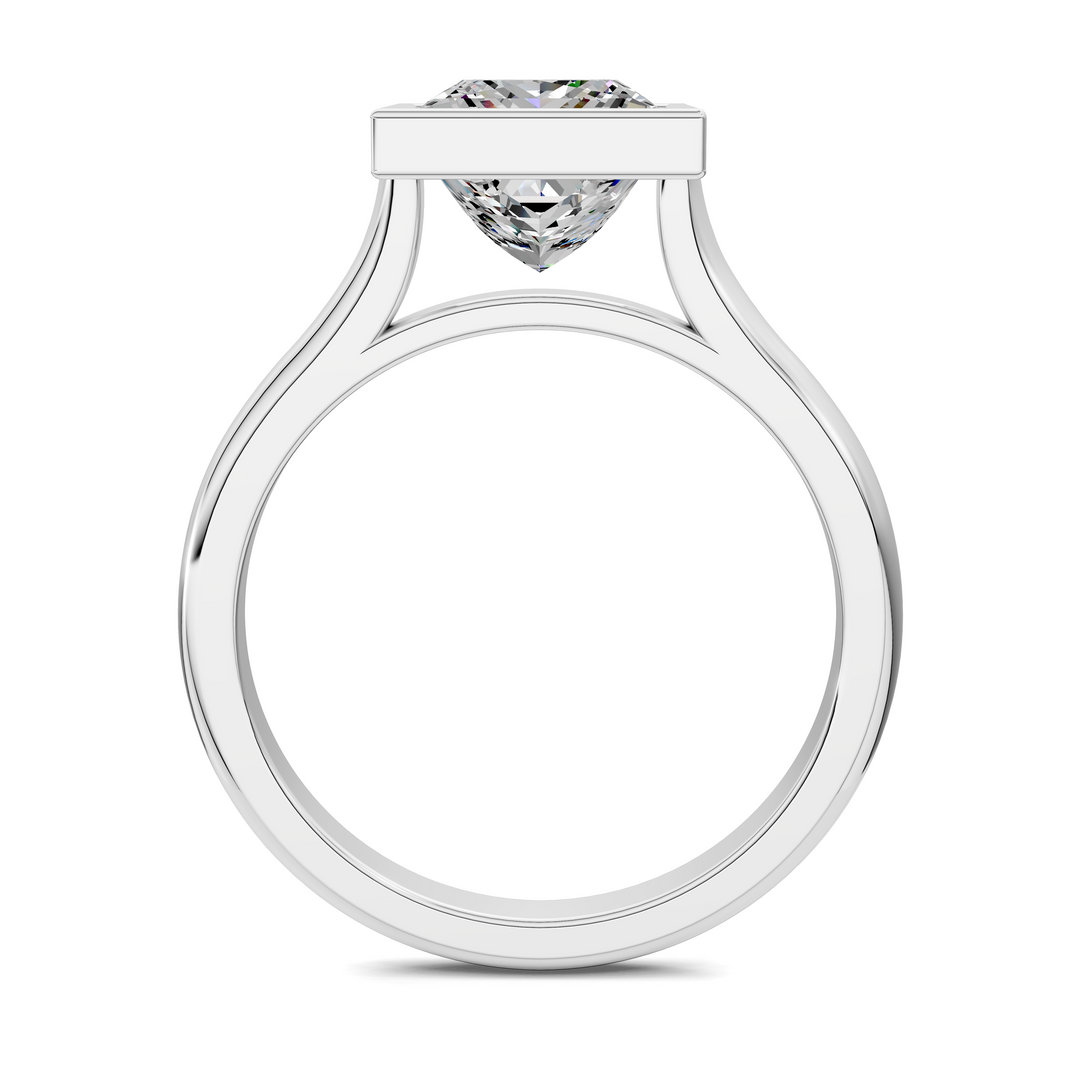 Sandra Bezel Cathedral Solitaire Ring