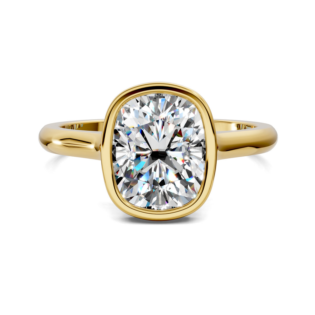 Sandra Bezel Cathedral Solitaire Ring