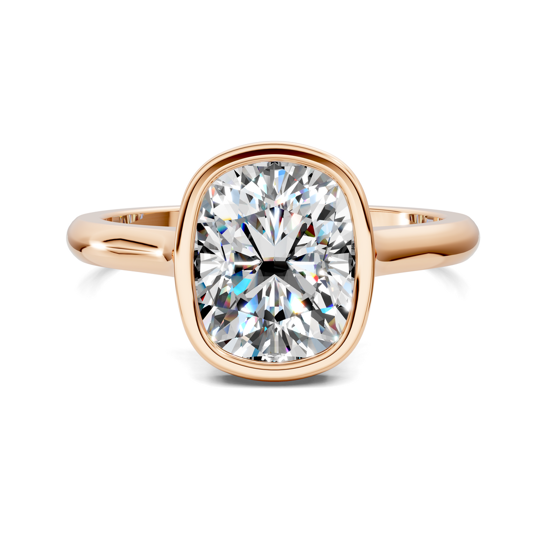 Sandra Bezel Cathedral Solitaire Ring