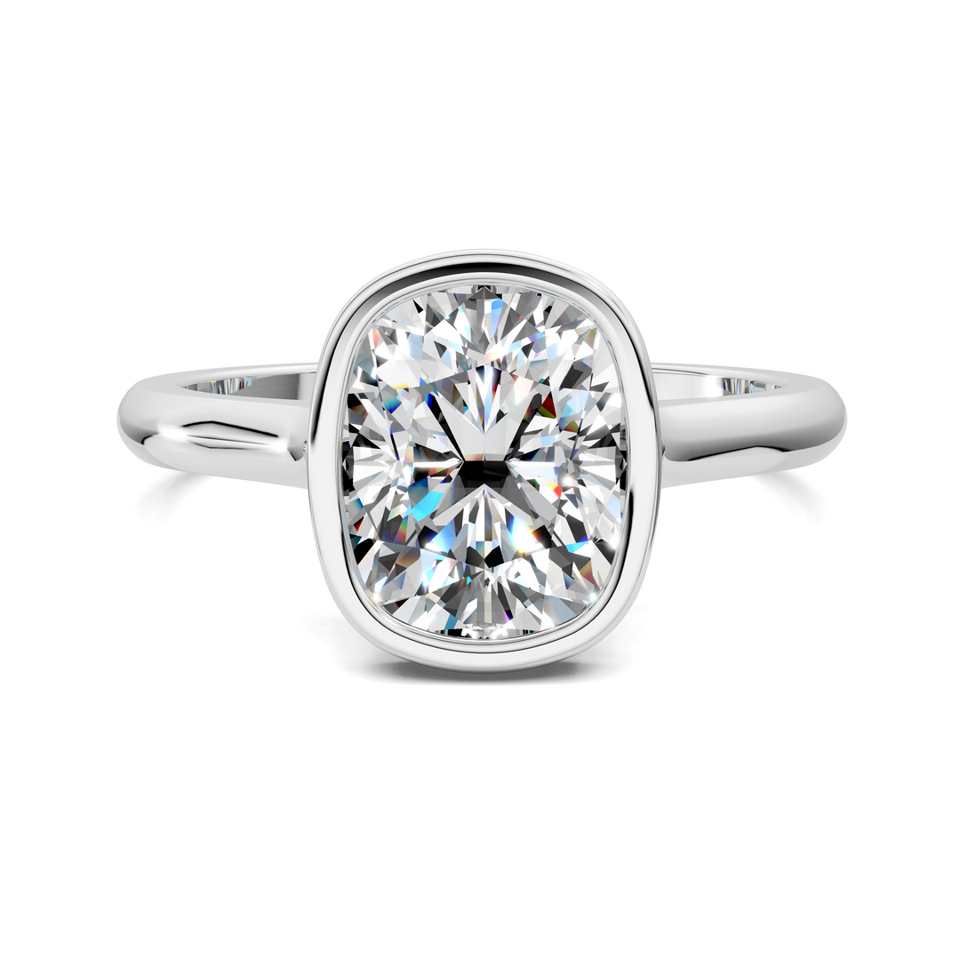 Sandra Bezel Cathedral Solitaire Ring