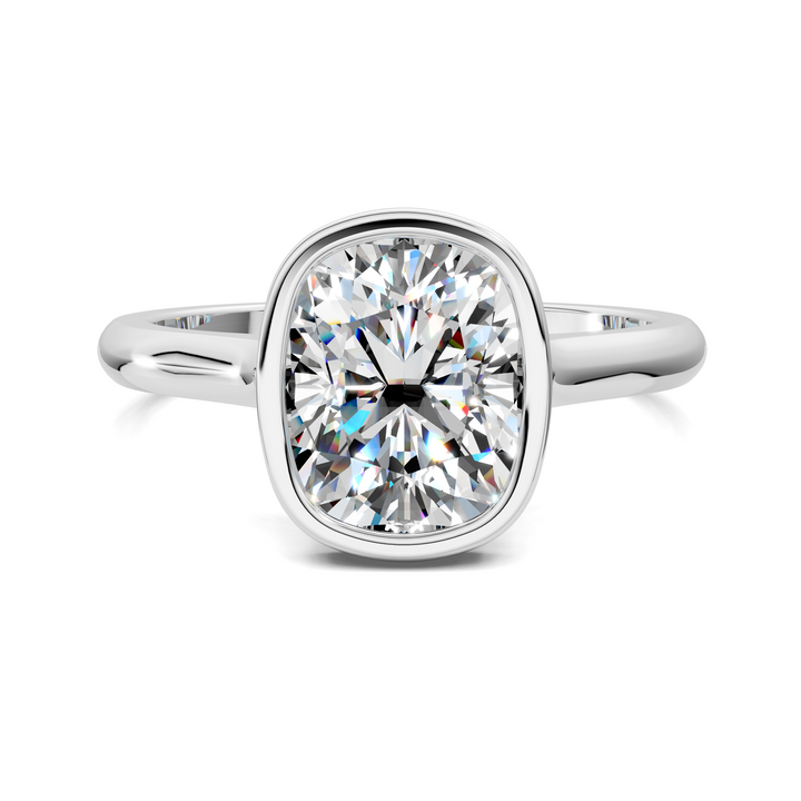 Sandra Bezel Cathedral Solitaire Ring
