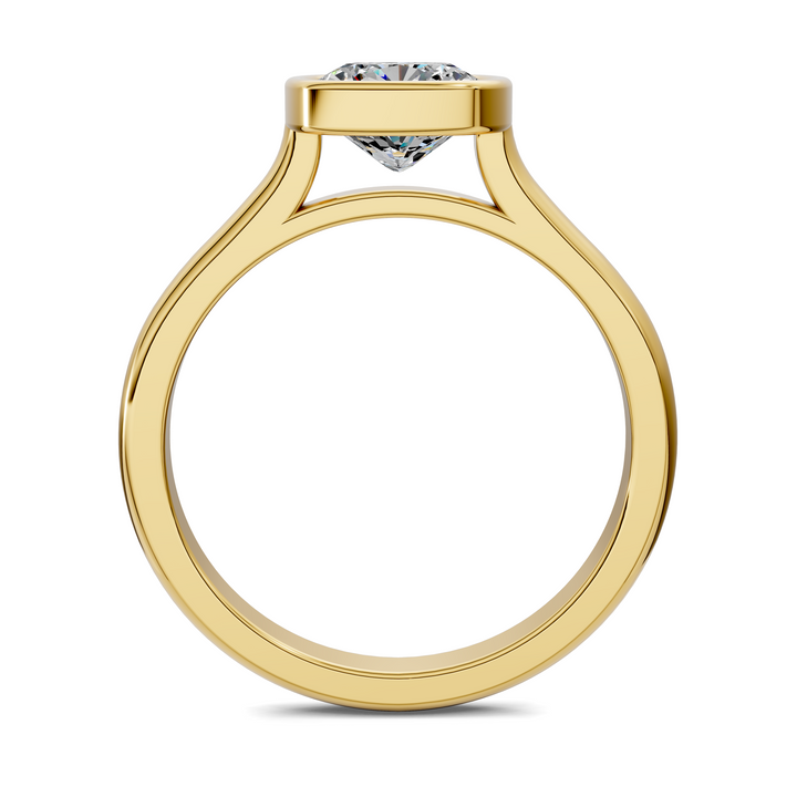 Sandra Bezel Cathedral Solitaire Ring