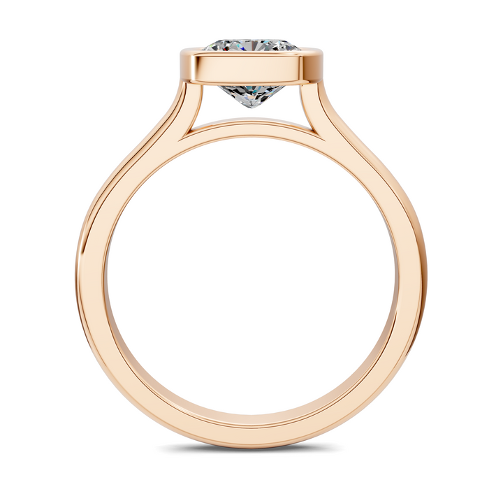 Sandra Bezel Cathedral Solitaire Ring
