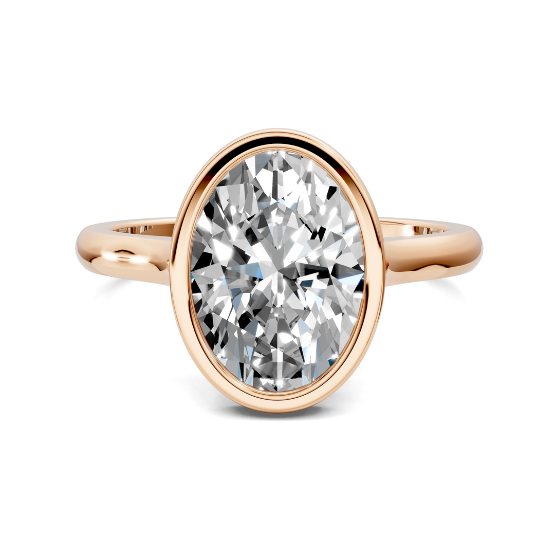 Sandra Bezel Cathedral Solitaire Ring