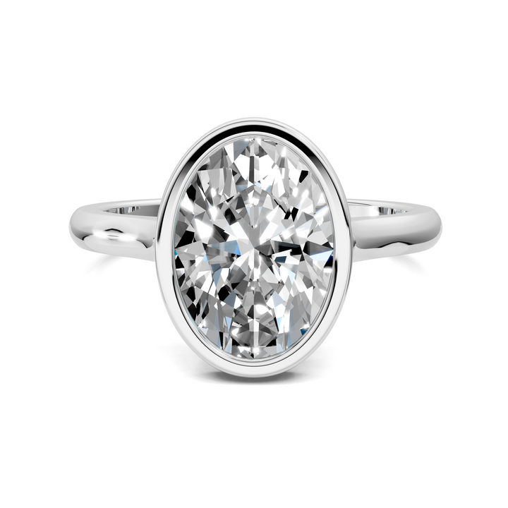 Sandra Bezel Cathedral Solitaire Ring
