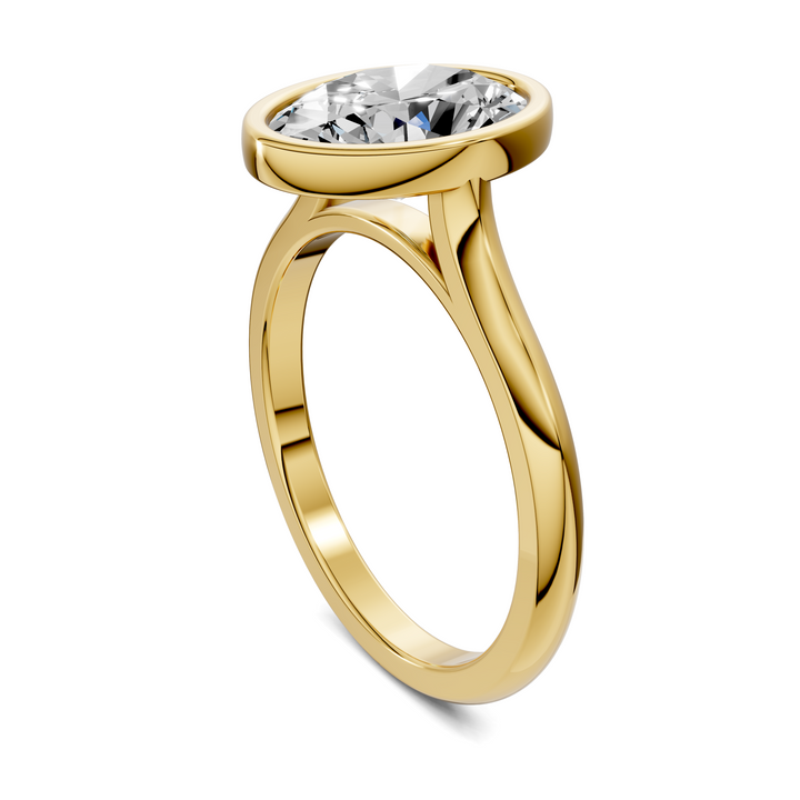 Sandra Bezel Cathedral Solitaire Ring