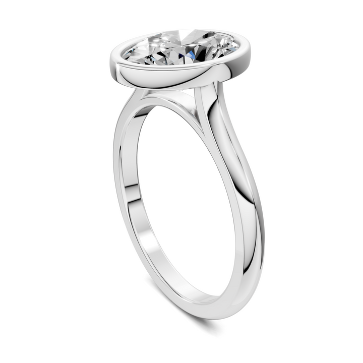 Sandra Bezel Cathedral Solitaire Ring