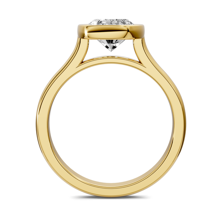 Sandra Bezel Cathedral Solitaire Ring